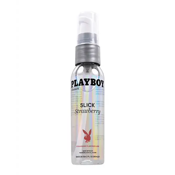 Playboy Pleasure Slick Lubricant - 2 oz Strawberry - Flavored