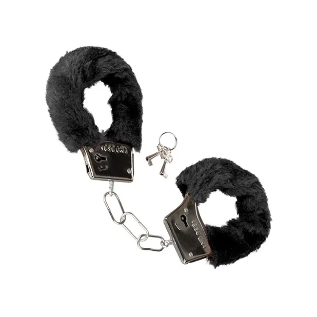 Playful Furry Cuffs - Black - Bondage Blindfolds & Restraints