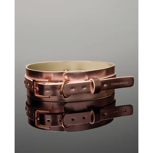 Pleasure Collection Adjustable Collar - Rose Gold - Bondage Blindfolds & Restraints