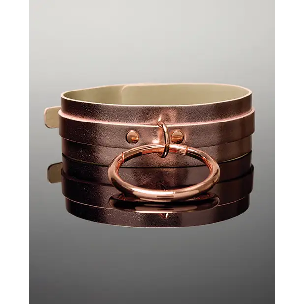 Pleasure Collection Adjustable Collar - Rose Gold - Bondage Blindfolds & Restraints