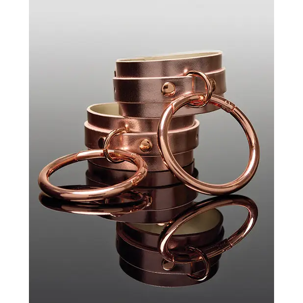 Pleasure Collection Adjustable Handcuffs - Rose Gold - Bondage Blindfolds & Restraints