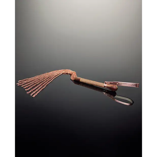 Pleasure Collection Chain Whip - Rose Gold - Bondage Blindfolds & Restraints