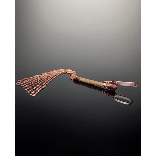 Pleasure Collection Chain Whip - Rose Gold - Bondage Blindfolds & Restraints