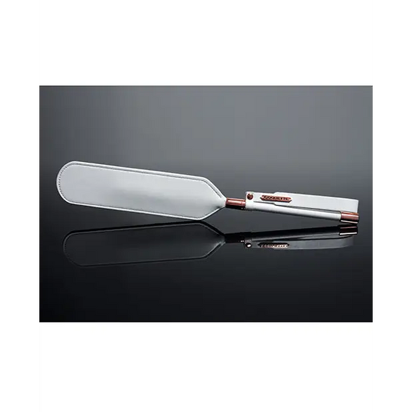 Pleasure Collection Matte Finish Paddle - White/Rose Gold - Bondage Blindfolds & Restraints
