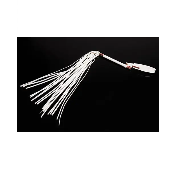 Pleasure Collection Matte Finish Whip - White/Rose Gold - Bondage Blindfolds & Restraints