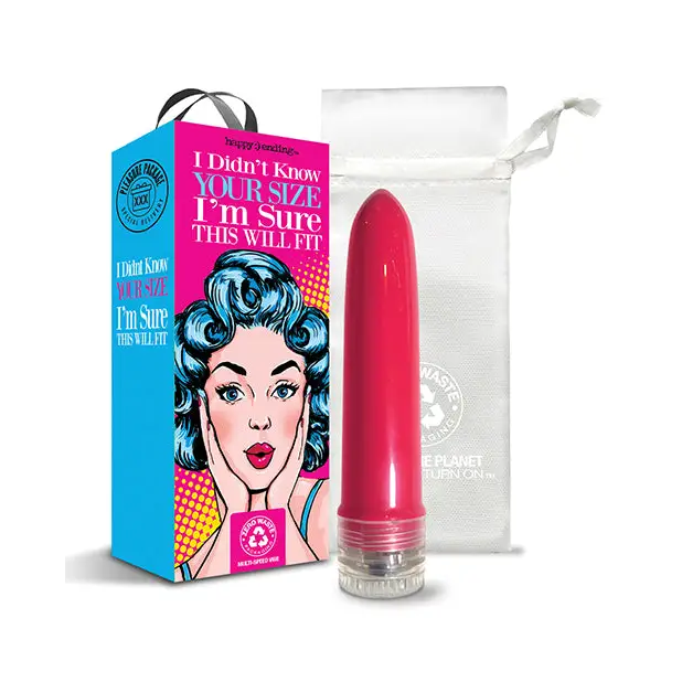 Pleasure Package I Didn’t Know Your Size 4’’ Multi Speed Vibe - Red - Vibrators