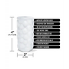Pleasure Package Use w/Caution Tight Textured Stroker - White - Dolls & Masturbators