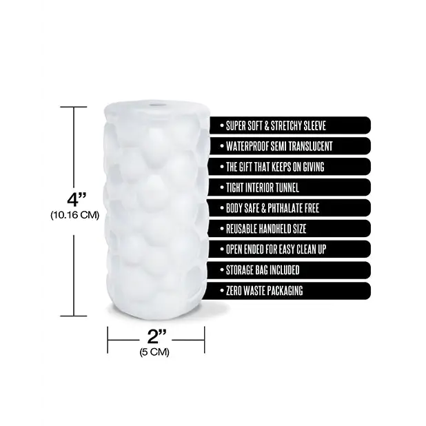 Pleasure Package Use w/Caution Tight Textured Stroker - White - Dolls & Masturbators