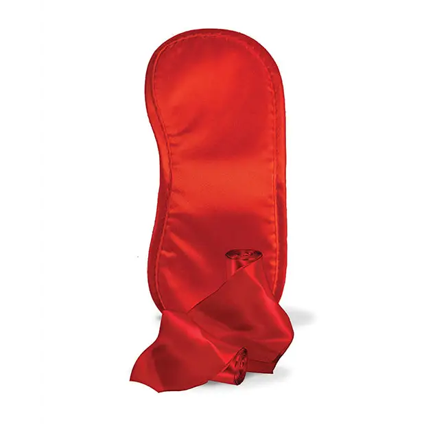 Pleasure Package We’re Going to Need a Safe Word Satin Blind Fold Wrist & Ankle Sash - Red - Bondage Blindfolds &