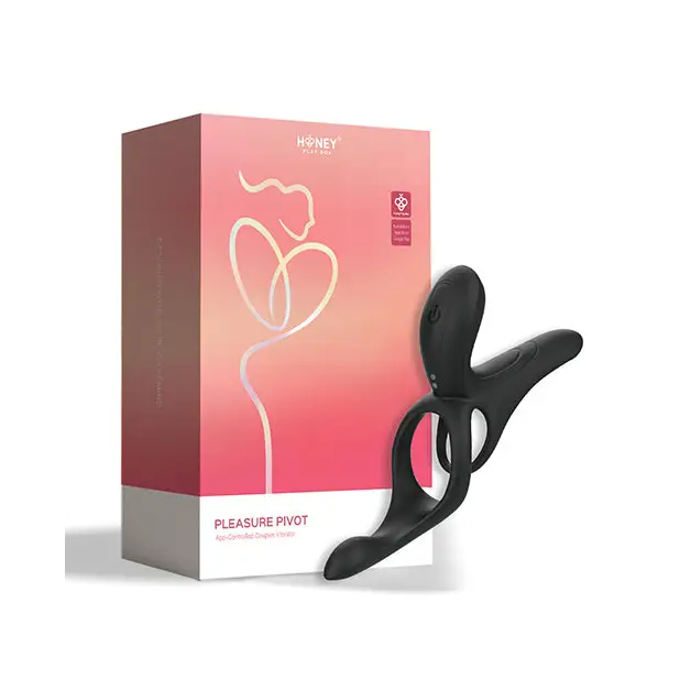 Pleasure Pivot App-Controlled Couples Vibrators - Black - Stimulators