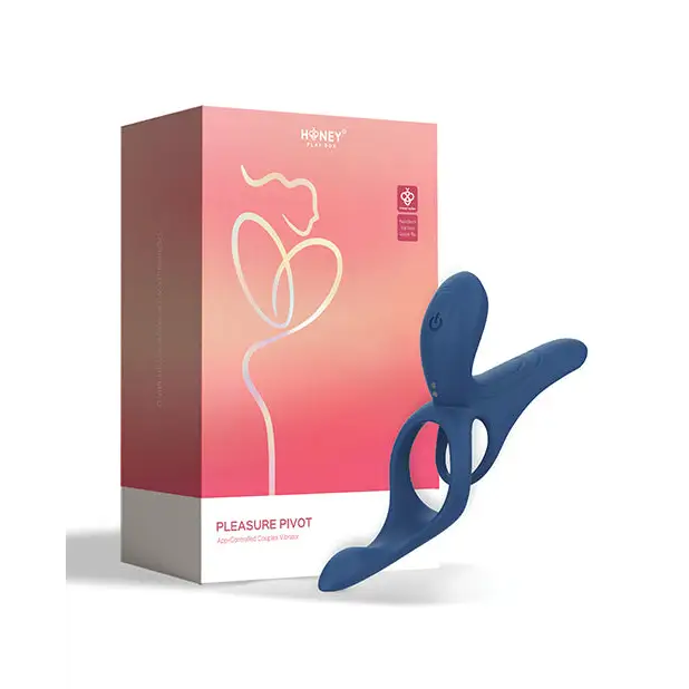 Pleasure Pivot App-Controlled Couples Vibrators - Navy Blue - Stimulators