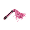 Plesur 15’’ Leather Flogger - Pink - Bondage Blindfolds & Restraints