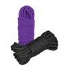 Plesur Cotton Shibari Bondage Rope 2 Pack - Black/Purple - Bondage Blindfolds & Restraints