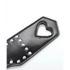 Plesur Cut-Out Heart w/Studs Paddle - Black - Bondage Blindfolds & Restraints