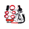Plesur Deluxe Bondage Kit - Black/Red - Bondage Blindfolds & Restraints