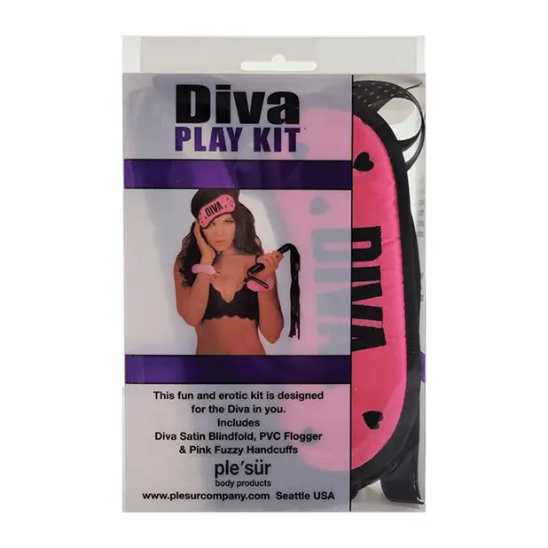 Plesur Diva Play Kit - 3 pc set - Bondage Blindfolds & Restraints