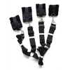 Plesur Fuzzy Bedroom Bondage Kit - Black - Bondage Blindfolds & Restraints