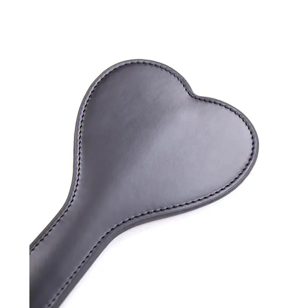 Plesur Heart-Shape Paddle - Black - Bondage Blindfolds & Restraints