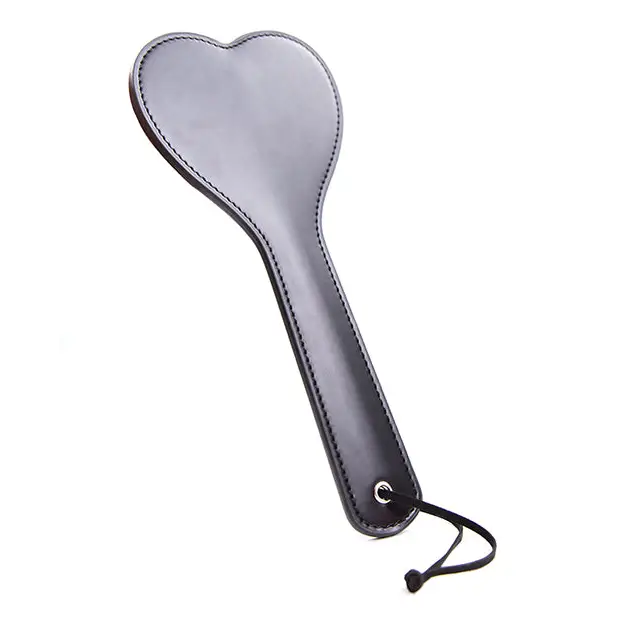 Plesur Heart-Shape Paddle - Black - Bondage Blindfolds & Restraints