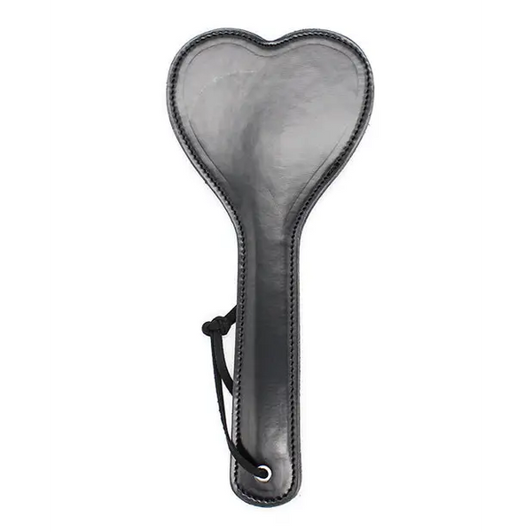 Plesur Heart-Shape Paddle - Black - Bondage Blindfolds & Restraints