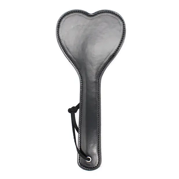 Plesur Heart-Shape Paddle - Black - Bondage Blindfolds & Restraints