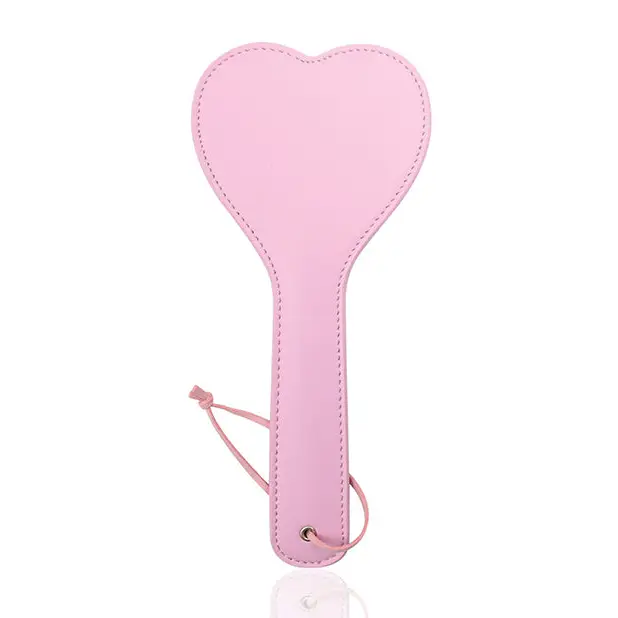 Plesur Heart Shaped PVC Paddle - Pink - Bondage Blindfolds & Restraints