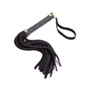 Plesur Mini Leather Flogger - Black - Bondage Blindfolds & Restraints