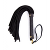 Plesur Mini Leather Flogger - Black - Bondage Blindfolds & Restraints