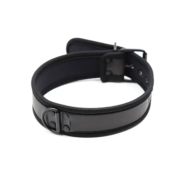 Plesur Neoprene Puppy Collar - Black - Bondage Blindfolds & Restraints