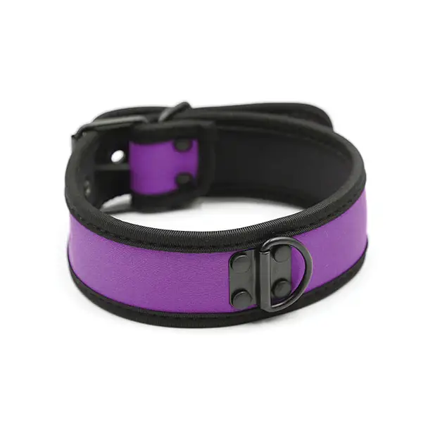 Plesur Neoprene Puppy Collar - Purple - Bondage Blindfolds & Restraints