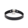 Plesur PVC Collar w/Heart Lock - Black - Bondage Blindfolds & Restraints
