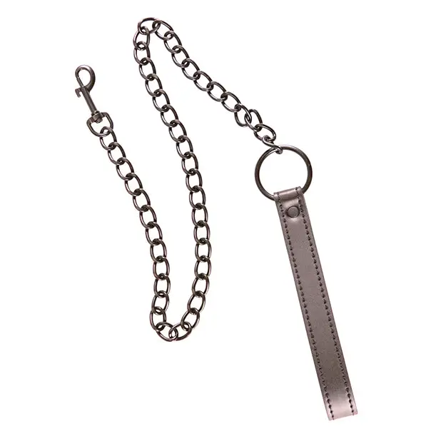 Plesur PVC Leash - Black - Bondage Blindfolds & Restraints