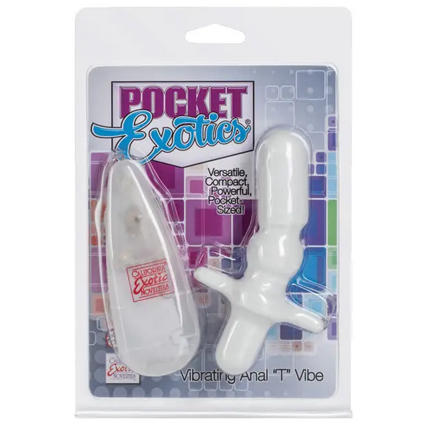 Pocket Exotics Anal T Vibe - Ivory - Anal Products