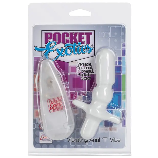 Pocket Exotics Anal T Vibe - Ivory - Anal Products