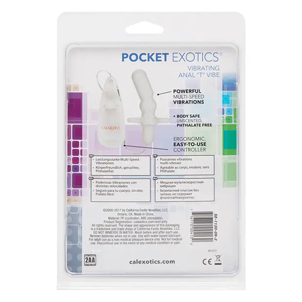 Pocket Exotics Anal T Vibe - Ivory - Anal Products