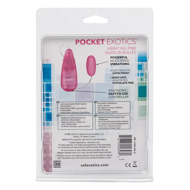 Pocket Exotics Bullet - Pink Passion - Stimulators