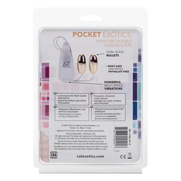 Pocket Exotics Double Gold Bullets - Stimulators