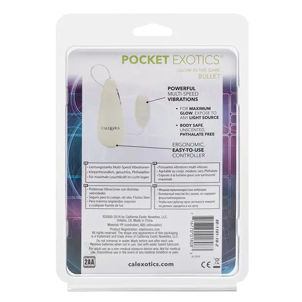 Pocket Exotics Glow In The Dark Bullet - Stimulators