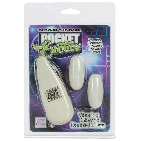 Pocket Exotics Glow In The Dark Double Bullets - Stimulators
