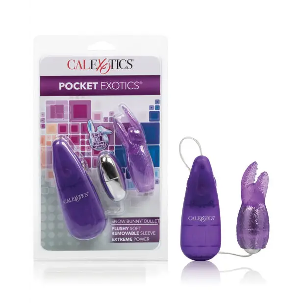 Pocket Exotics Snow Bunny Bullet - Purple - Stimulators