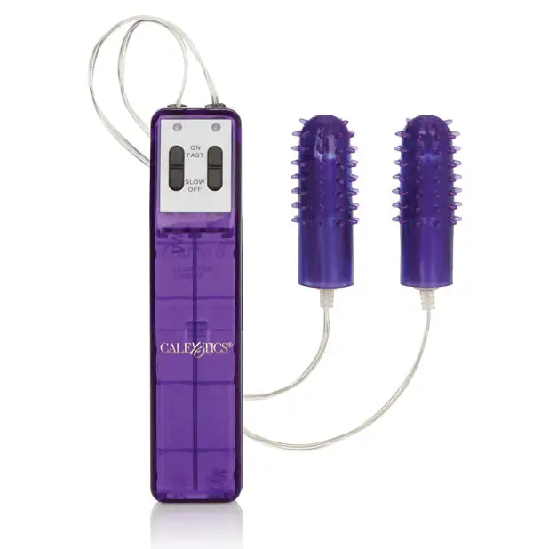 Pocket Exotics Turbo 8 Accelerator Double Bullets - Purple - Stimulators