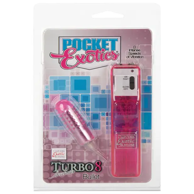 Pocket Exotics Turbo 8 Accelerator Single Bullet - Pink - Stimulators