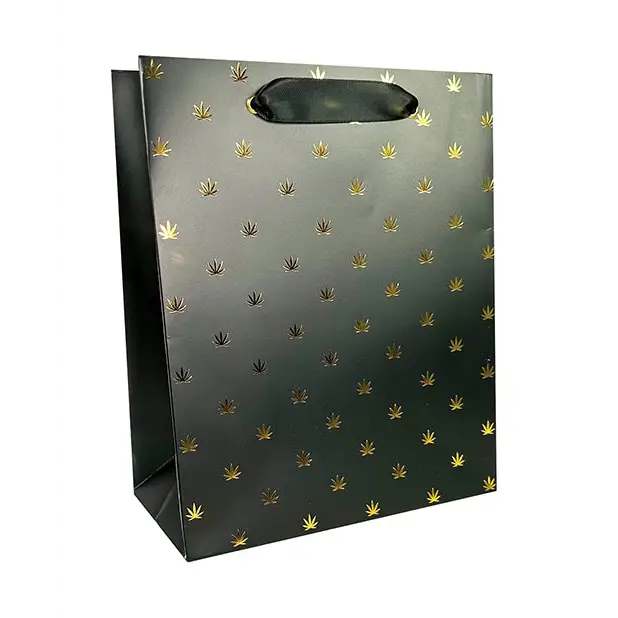 Polka Pot Gift Bag - Black/Gold - Bachelorette & Party Supplies