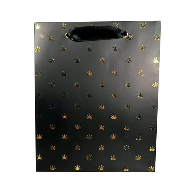 Polka Pot Gift Bag - Black/Gold - Bachelorette & Party Supplies