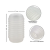 Pop Sock Ribbed Masturbator - Clear - Dolls & Masturbators