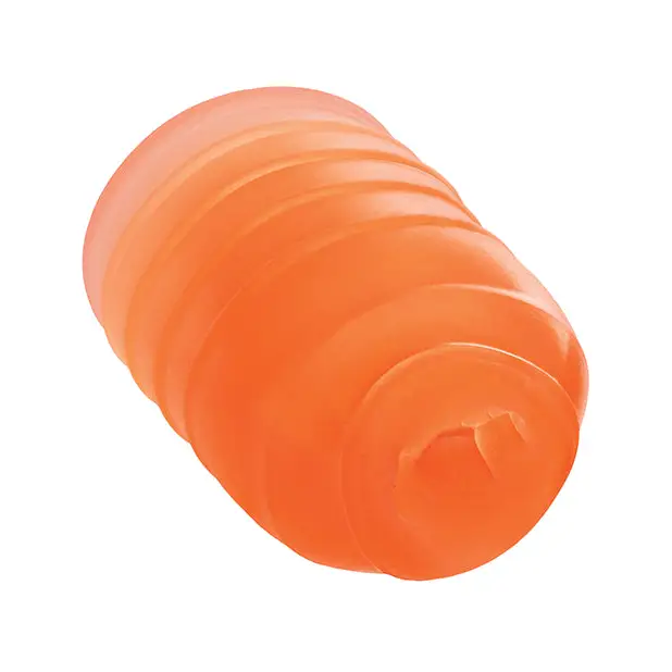 Pop Sock Ribbed Masturbator - Orange - Dolls & Masturbators