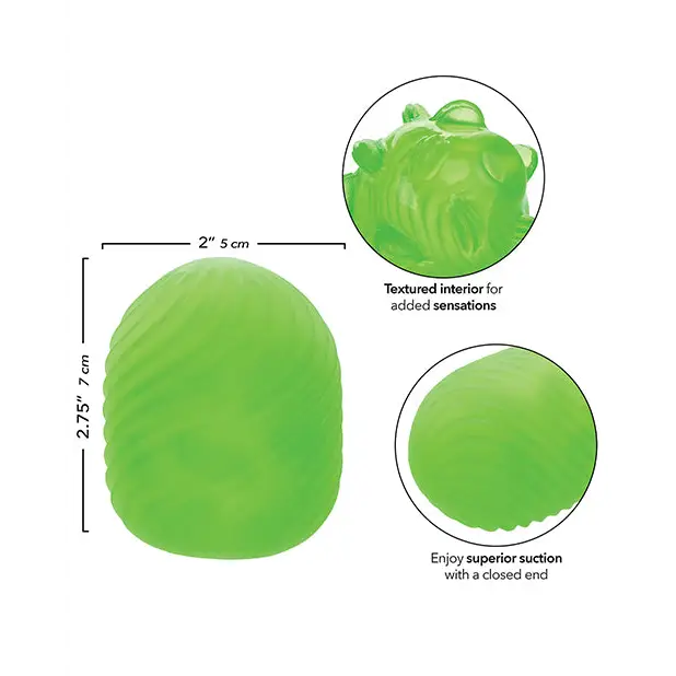 Pop Sock Textured Masturbator - Green - Dolls & Masturbators