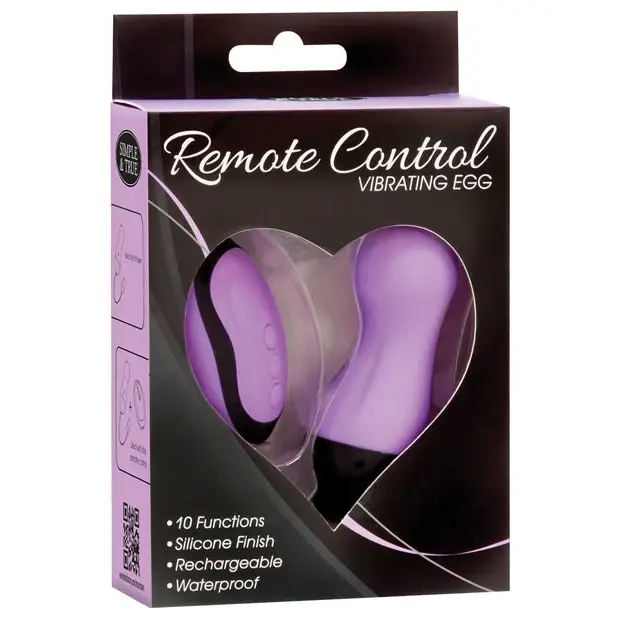 Powerbullet Remote Control Vibrating Egg - Purple - Stimulators