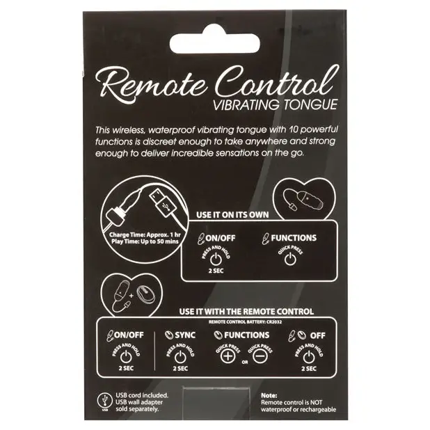 Powerbullet Remote Control Vibrating Tongue - Pink - Stimulators