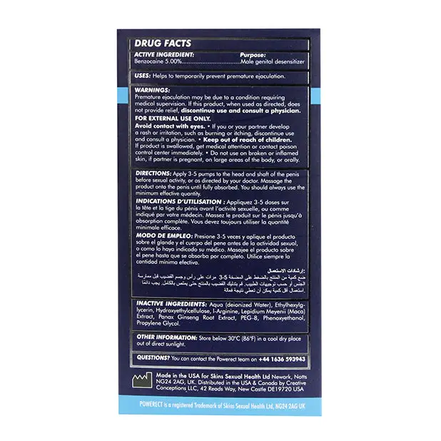 Powerect Benzocaine Delay Serum - 15 ml - Sexual Enhancers
